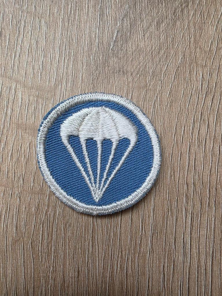 US WW2 Paratrooper Airborne Infantry cap patch twill mint, Ophalen of Verzenden, Amerika, Embleem of Badge