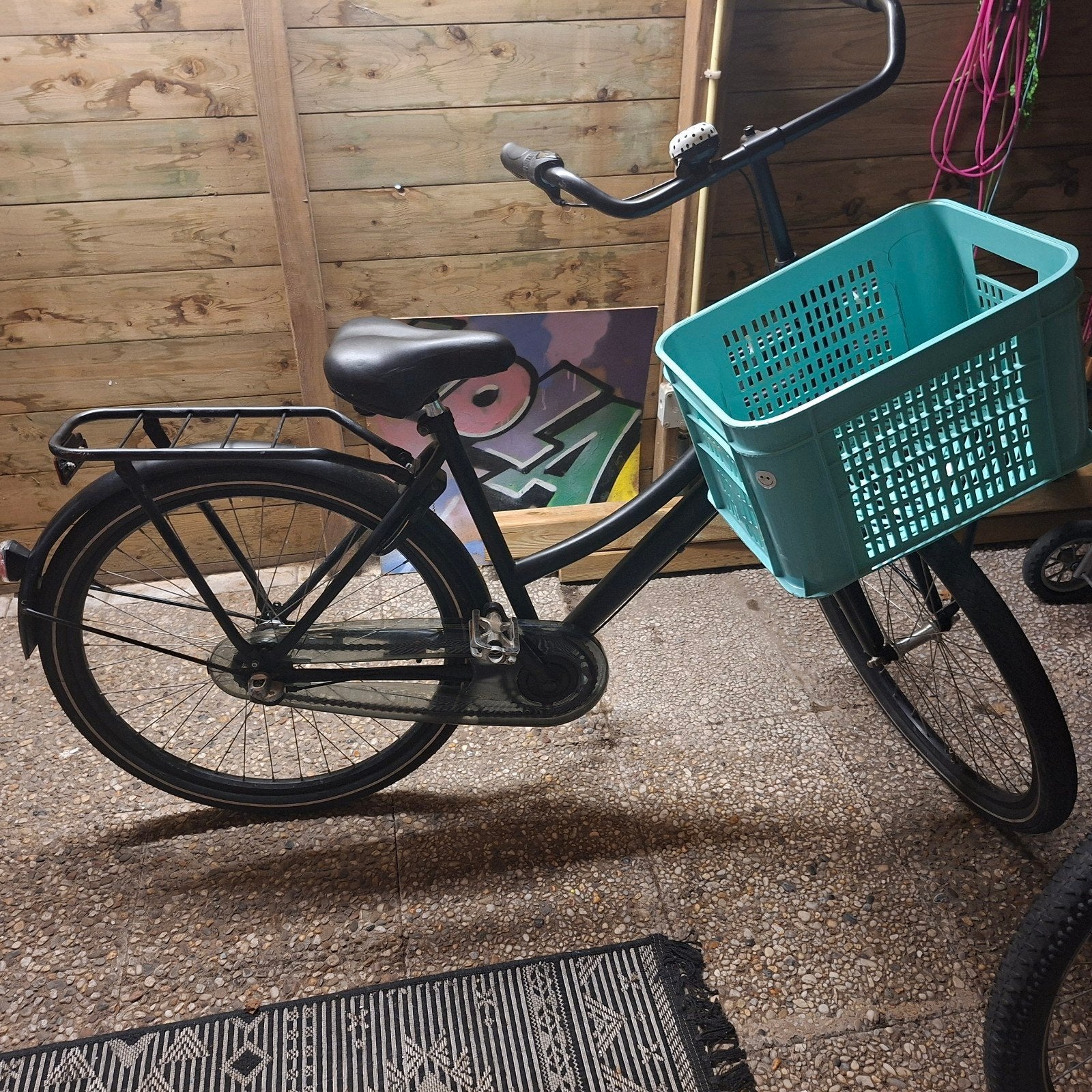 Stevige kinder transportfiets met mand - 26 inch., Fietsen en Brommers, Fietsen | Meisjes, Terugtraprem, Gebruikt, Versnellingen