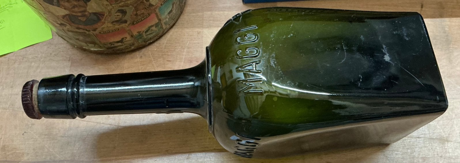 Oude grote maggi fles 29 cm hoog, Ophalen of Verzenden