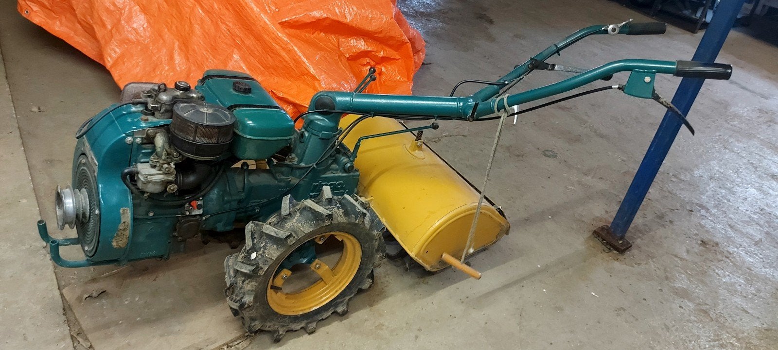 Goed werkende tuinfrees Lombardini 9 pk, op benzine Euro 95., Ophalen, Gebruikt, Lombardini