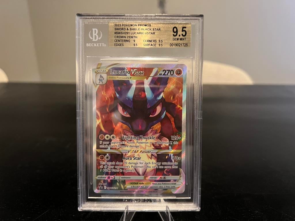 Pokémon 2023 promos #swsh291 Lucario Vstar 9.5, Ophalen of Verzenden, Nieuw, Losse kaart