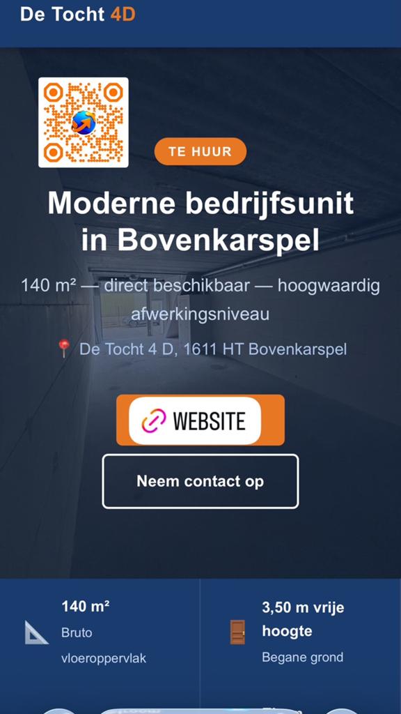Te huur bedrijfs-unit, Bovenkarspel, 140 m², Huur, Bedrijfsruimte