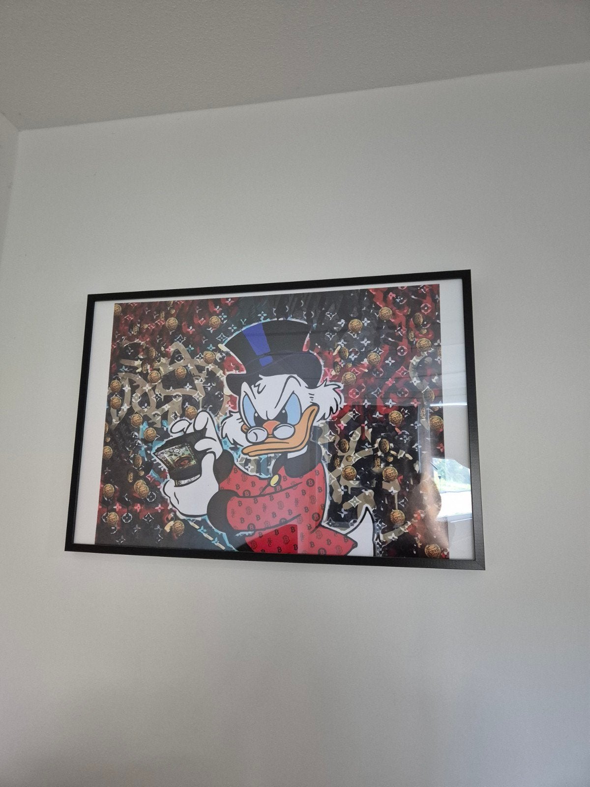 Dagobert Duck Kunstprint - Ingelijst, Antiek en Kunst, Ophalen, Papier/karton, Print, Stripfiguren/cartoons