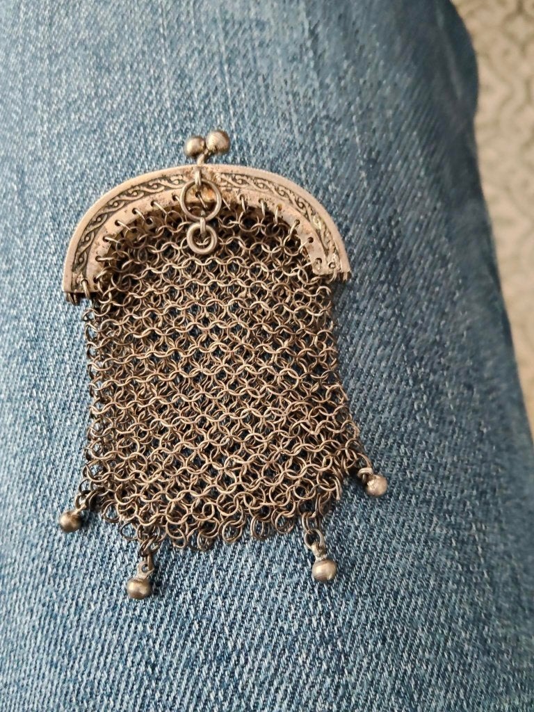 antiek zilveren beugeltasje, Ophalen of Verzenden, Zilver