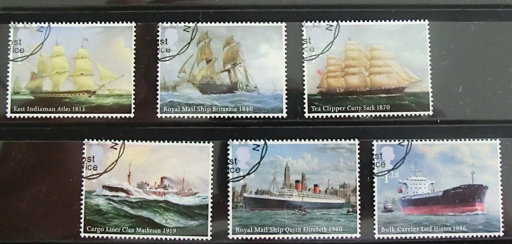 merchant navy cpl set gest, Ophalen of Verzenden, Gestempeld