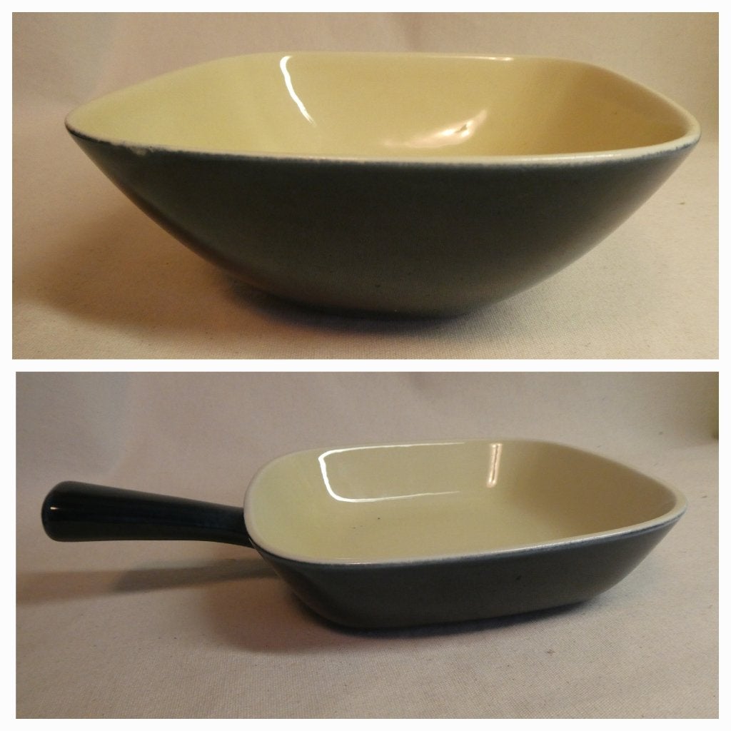 Rörstrand Gratina Ovenschalen 2 x donker blauw,creme wit, Gebruikt, Overige merken, Ophalen of Verzenden, Schaal of Schalen