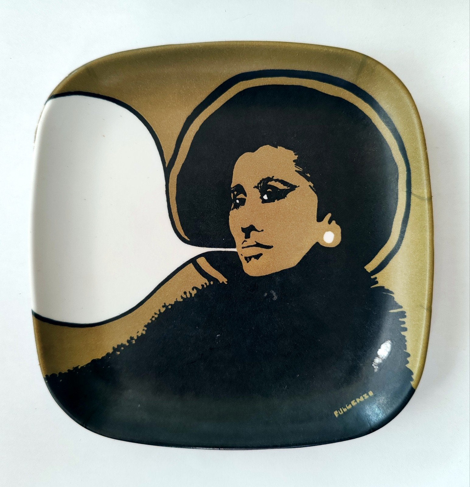 Zeldzaam Vintage Pop Art Bordje, Giancarlo Fulgenzi '60/'70, Ophalen of Verzenden, Huis en Inrichting