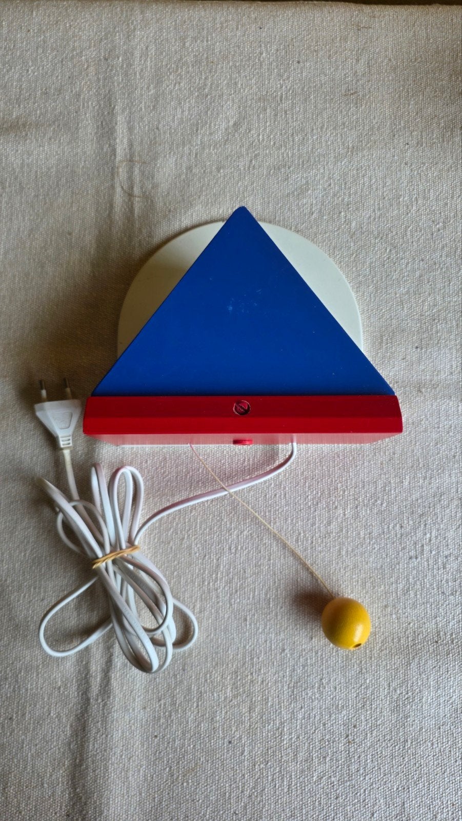 Vintage Ikea Memphis wandlampje, rood/blauw/wit, Gebruikt, Meerkleurig, Ophalen of Verzenden, Nvt