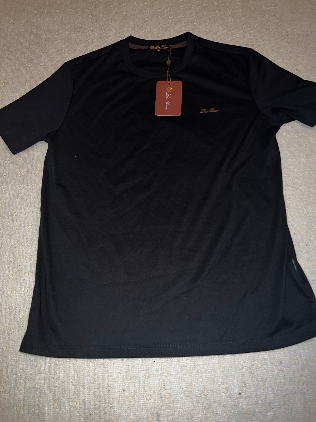 Loro Piana T-shirt - Zwart - Maat S, Ophalen of Verzenden, Nieuw, Maat 46 (S) of kleiner, Zwart