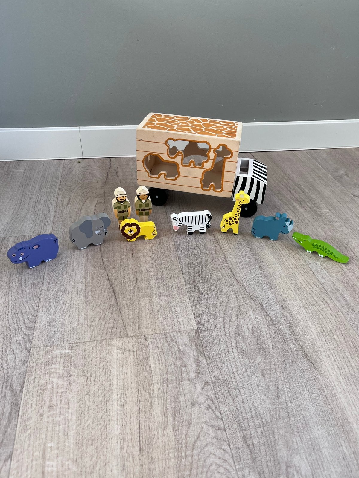 Melissa & Doug Houten Safari Reddingswagen Vormensorteerder, Ophalen of Verzenden, Gebruikt, Overige typen