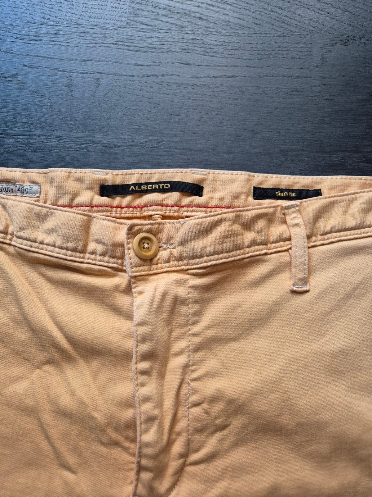 Alberto Rob Slim Fit Chino - Maat W34 L34, Geel, Overige maten, Ophalen of Verzenden, Zo goed als nieuw