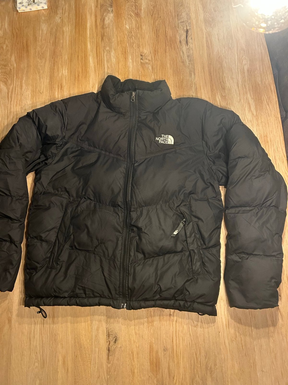 The North Face Nuptse Puffer Jacket Zwart - Met gerepareerd, Kleding | Heren, Ophalen of Verzenden, Gedragen, Overige maten, Zwart