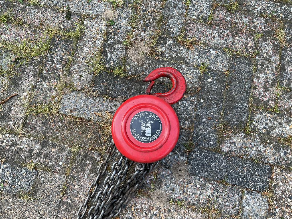 Ketting takel, Ophalen, Gebruikt, Handmatig