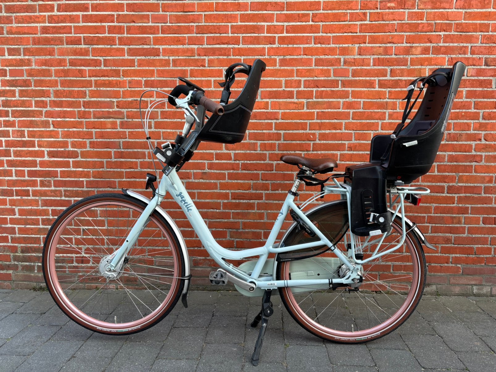 Zeer nette Gazelle Bloom moederfiets met 2 zitjes mamafiets, Fietsen en Brommers, Fietsen | Dames | Moederfietsen, Ophalen, 2 zitjes