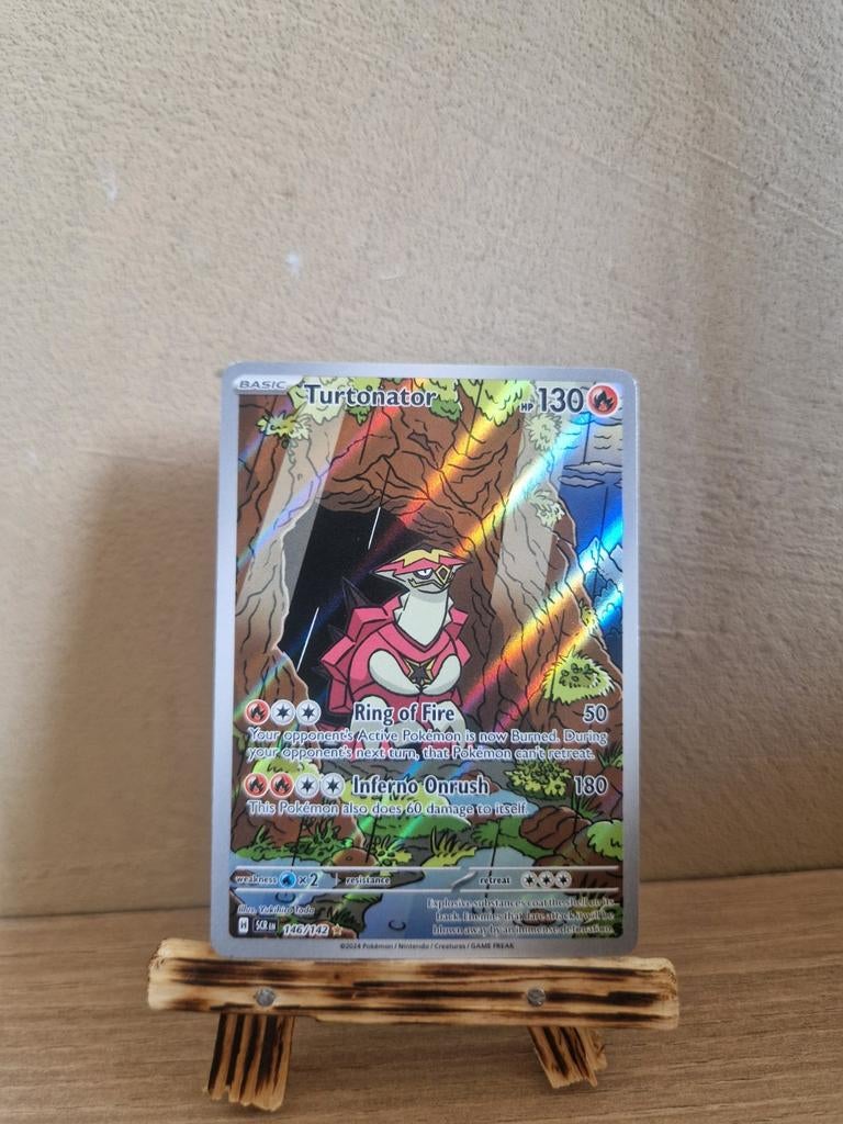Pokemon Turtonator, Ophalen of Verzenden, Zo goed als nieuw, Losse kaart, Foil