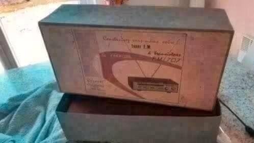 Oude radio EM/707 in doos, Ophalen of Verzenden, Gebruikt, Radio