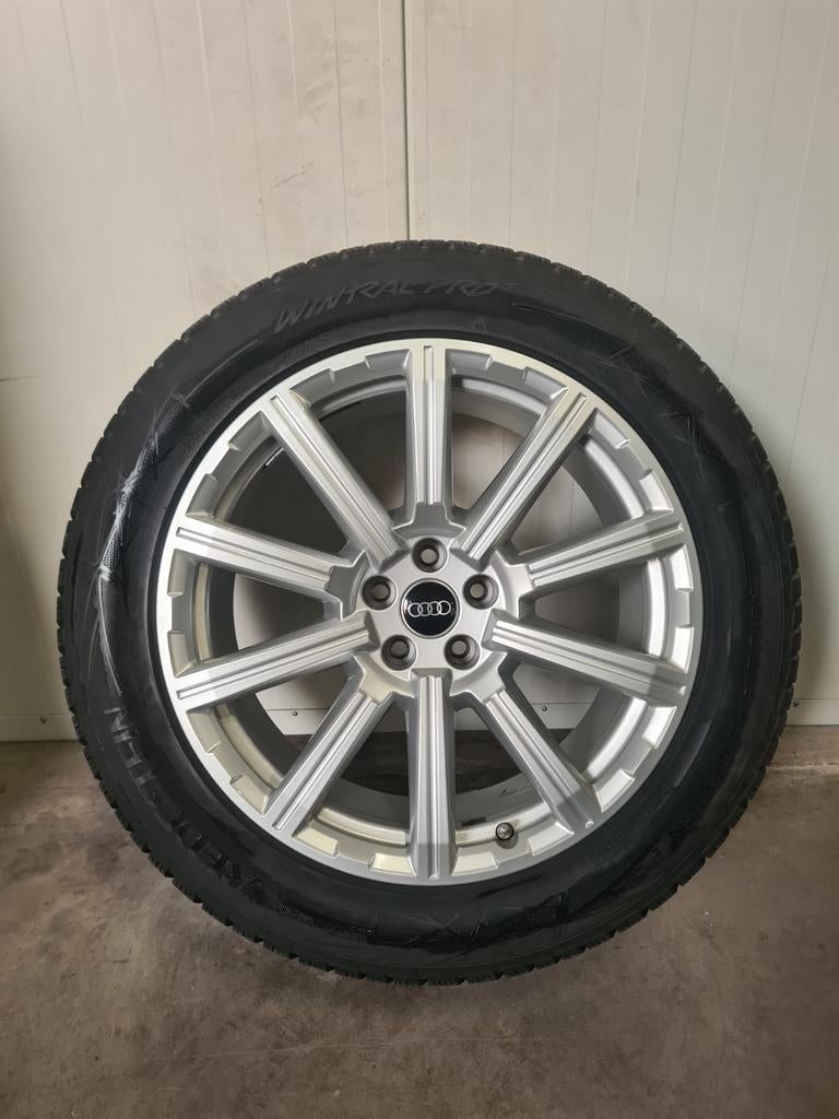 20' Audi Q7 SQ7 4M Velgen met winterbanden 8mm Origineel BTW, 285 mm, Banden en Velgen, Personenwagen, 20 inch