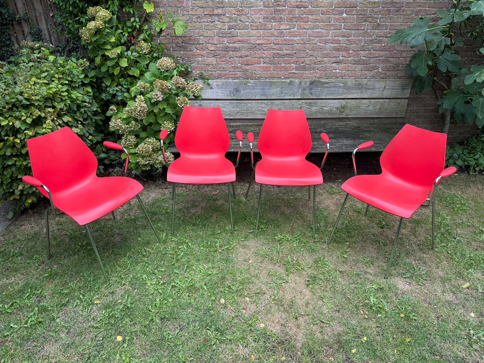 4 originele Kartell Maui stoelen – Vico Magistretti, Ophalen, Kunststof, Gebruikt, Vier