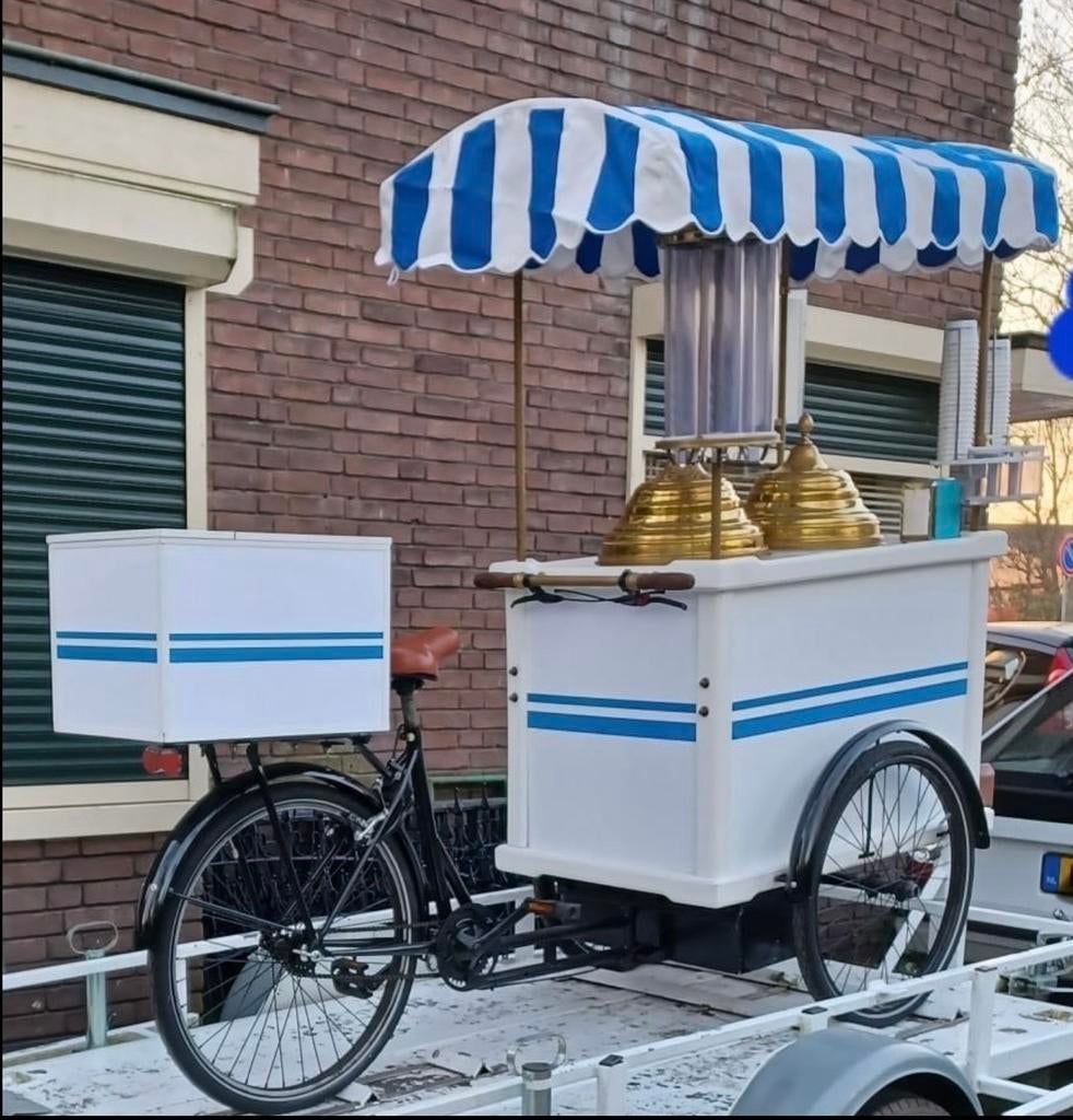 Lichtgewicht ijsbakfiets met aanhangwagen - eyecatcher, Ophalen of Verzenden, Zo goed als nieuw, Goederen, Overige merken