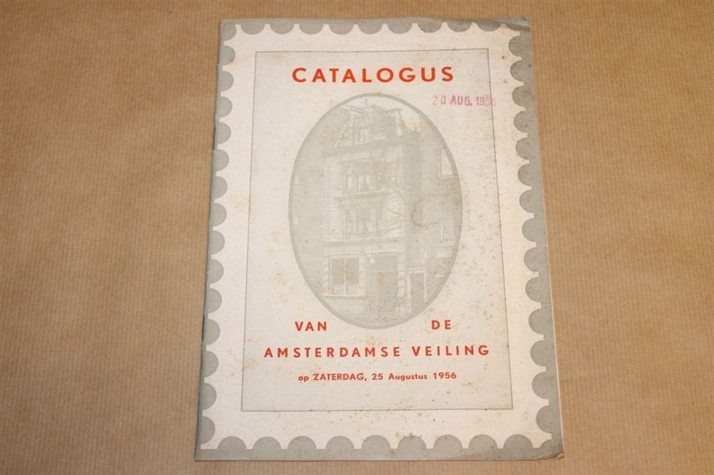 Catalogus van de Amsterdamse Veiling - 25 aug. 1956, Ophalen of Verzenden, Verzamelalbum