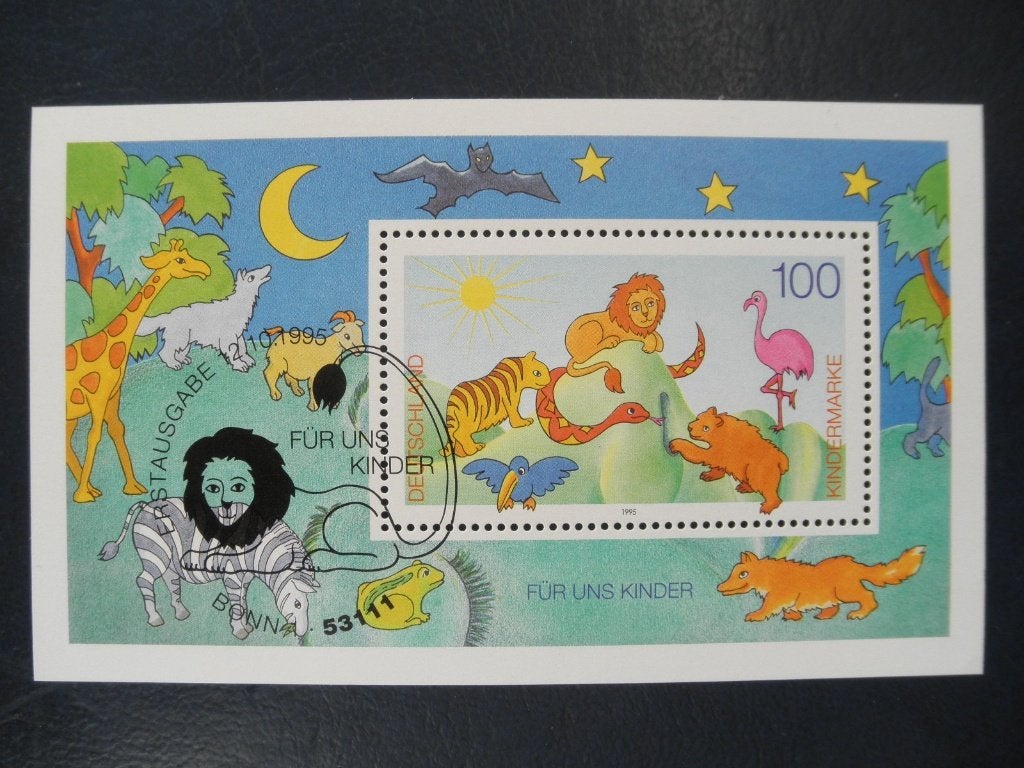 Postzegels Duitsland 1995 blok 34 dieren - cw 4,50.., Ophalen of Verzenden, BRD, Gestempeld