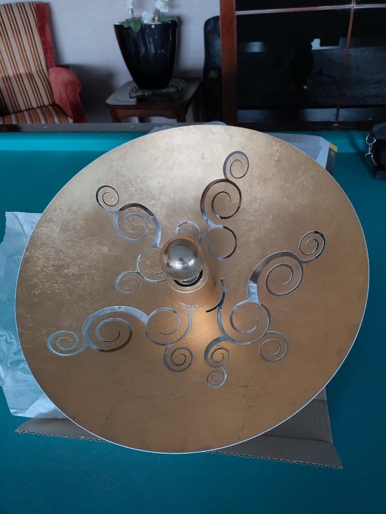 Italiaanse wand/plavond lamp, Ophalen, Zo goed als nieuw, Metaal, Minder dan 50 cm