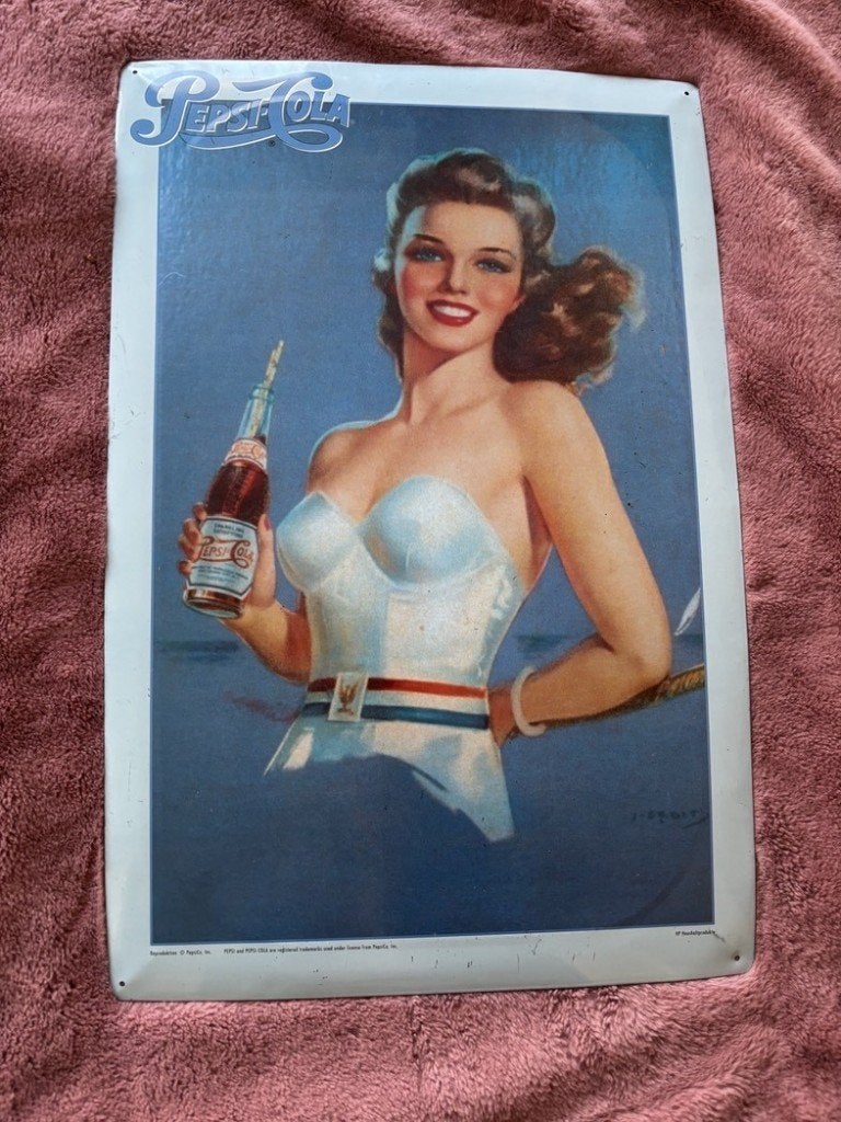 reclame bord, pepsi cola  59x39 cm, Ophalen of Verzenden, Overige typen
