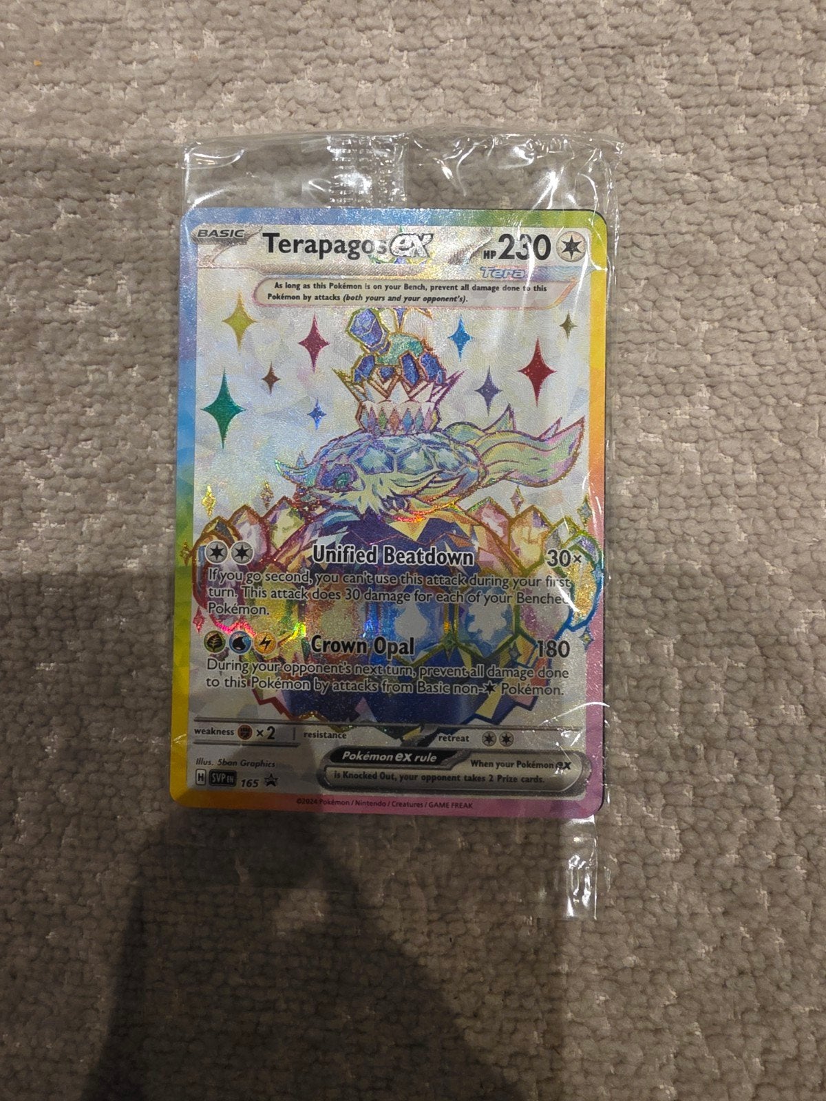 Terapagos ex Promo(165) - Sealed, Ophalen of Verzenden, Nieuw, Losse kaart, Foil