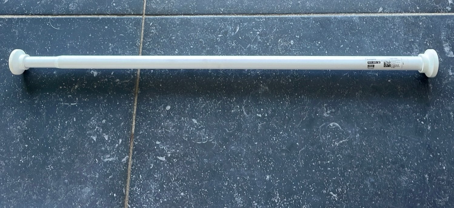 Gordijnstang Botaren Ikea wit 70-120, Ophalen of Verzenden, Zo goed als nieuw, Wit