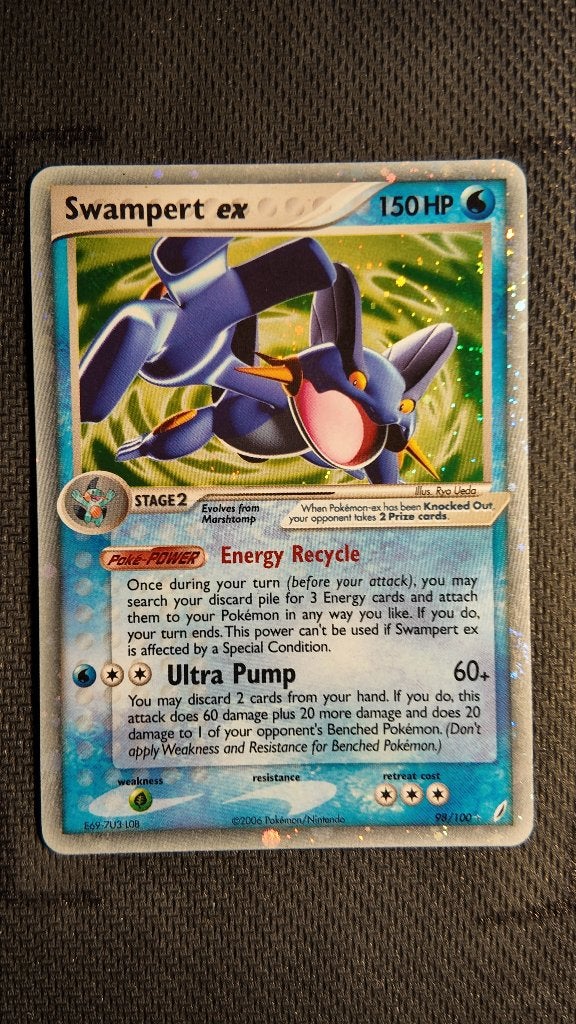 Swampert ex 98 Crystal Guardians | Pokemon kaart, Ophalen, Zo goed als nieuw, Losse kaart, Foil