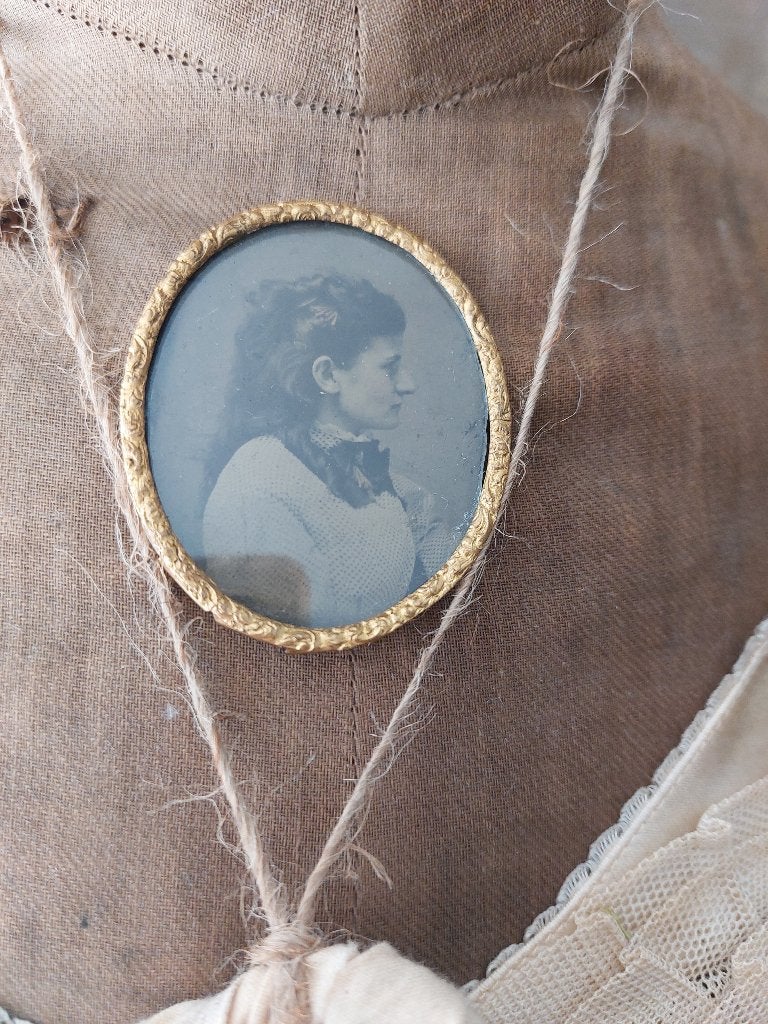 tintype sierraad rouw foto oud oude antiek antieke frans, Ophalen of Verzenden