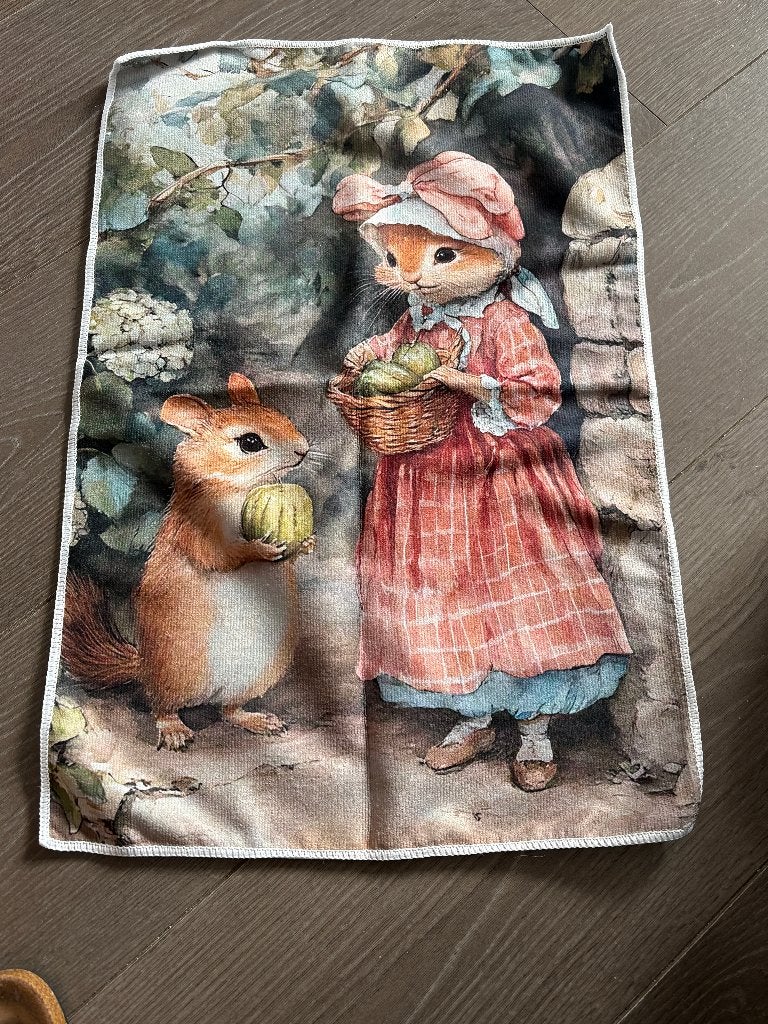 Nieuwe handdoek Het Verhaal Gember+Augurken vBeatrix Potter, Ophalen of Verzenden, Nieuw, Meerkleurig, Handdoek