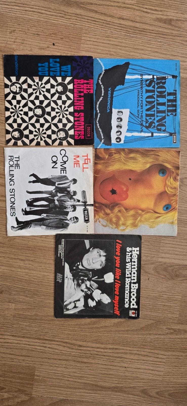 The Rolling Stones & Herman Brood Vinyl Singles Collectie, Gebruikt, 7 inch, Ophalen of Verzenden, EP