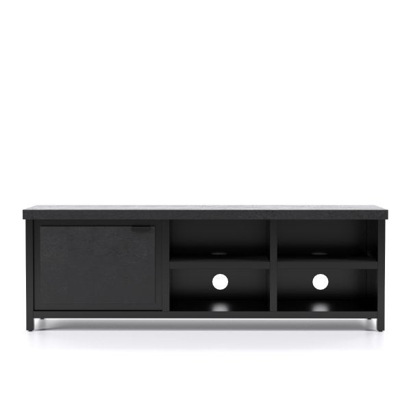 Tv-meubel trendy mango metaal 1 deur openvakken 160 cm actie, Overige houtsoorten, 1 of 2 laden, 150 tot 200 cm, Nieuw