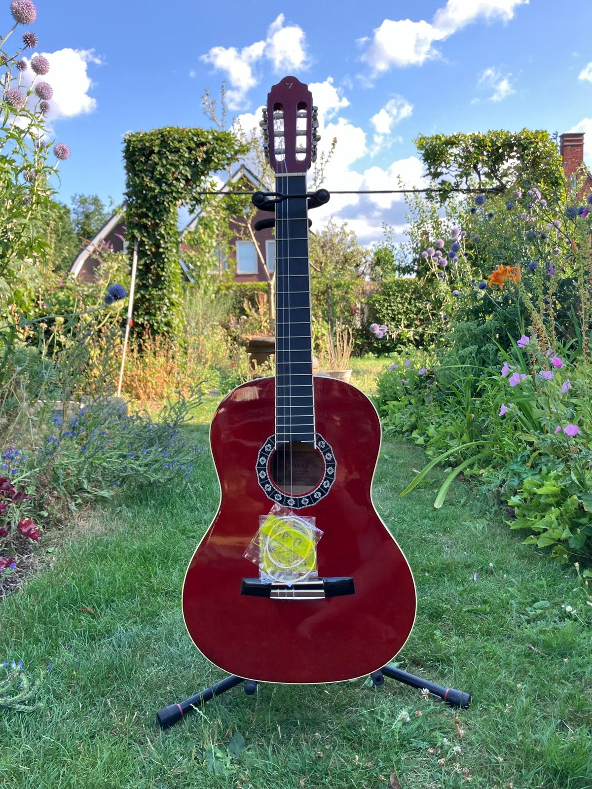 Valencia CG-1K-WR Klassieke Gitaar met standaard en snaren, Ophalen, Gebruikt, Klassieke of Spaanse gitaar, Met koffer