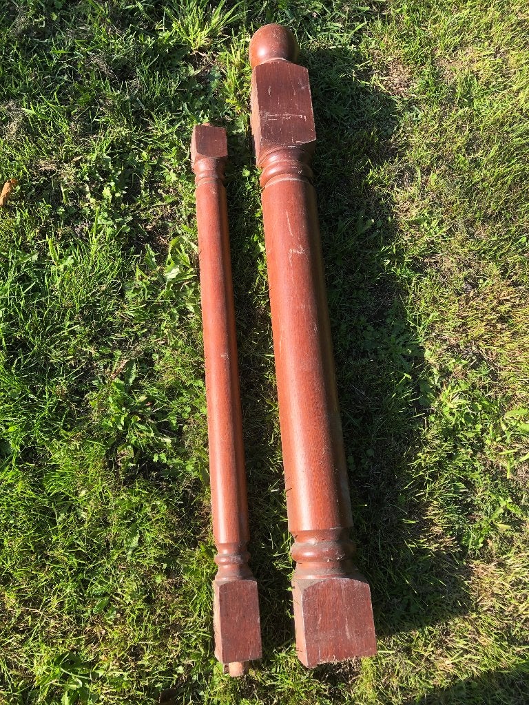 Gedraaide houten palen voor bv. balkon, Tuin en Terras, Ophalen, Zo goed als nieuw, Minder dan 180 cm, Palen