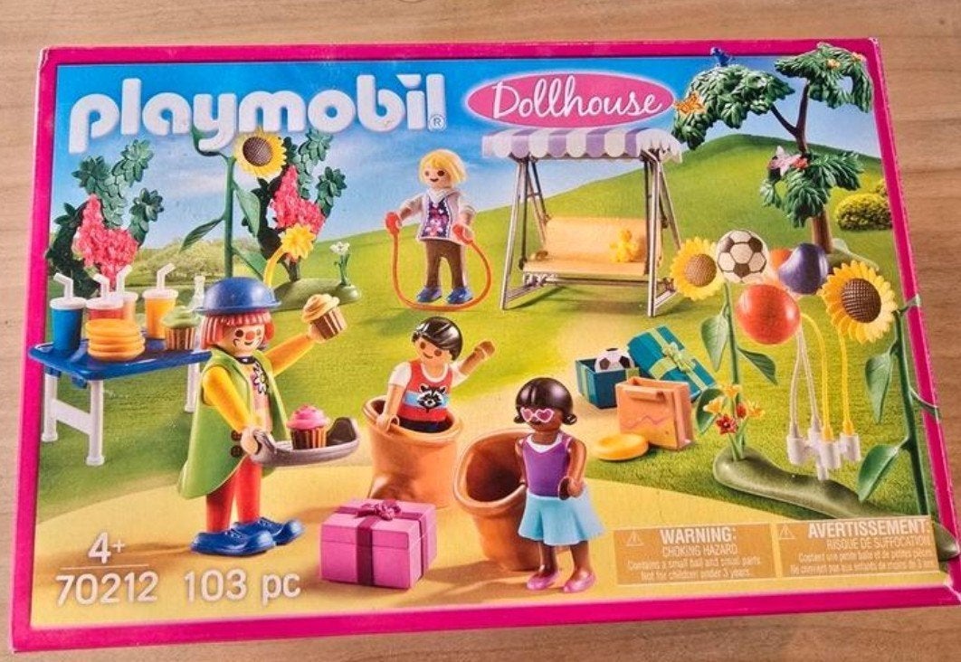 Playmobil Dollhouse Tuinfeest, Keuken en Family Fun Zwembad, Complete set, Overige typen, Zo goed als nieuw, Family fun