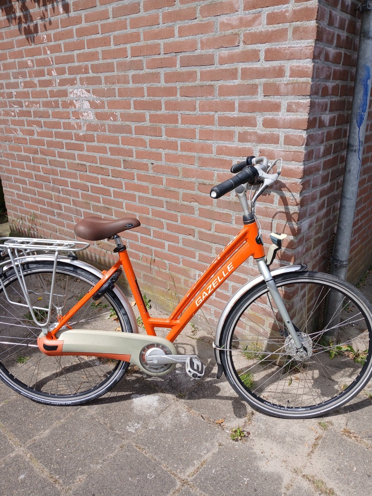 Gazelle Chamonix damesfiets - Oranje, Fietsen en Brommers, Fietsen | Dames | Damesfietsen, Ophalen, Gebruikt, Gazelle