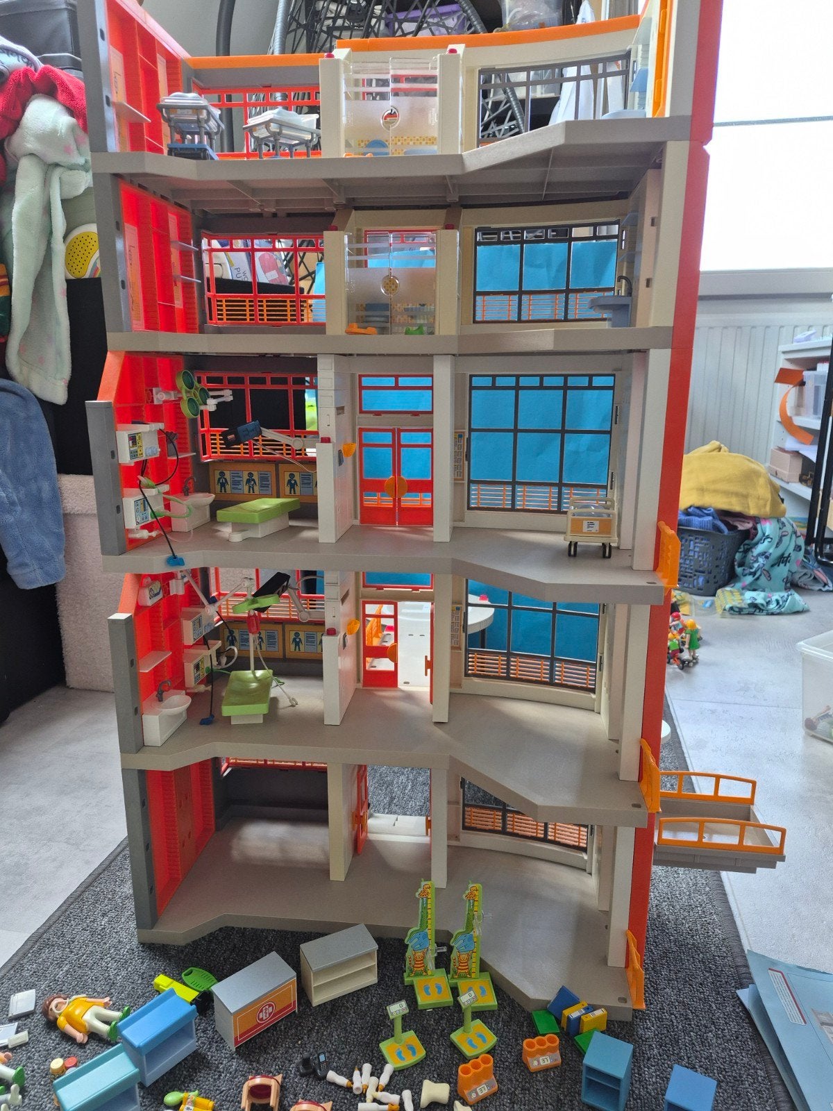 Playmobil kinderziekenhuis 2x 6657, 6443, 6445 en 6446, Kinderen en Baby's, Speelgoed | Playmobil, Gebouw, Complete set, Ophalen of Verzenden
