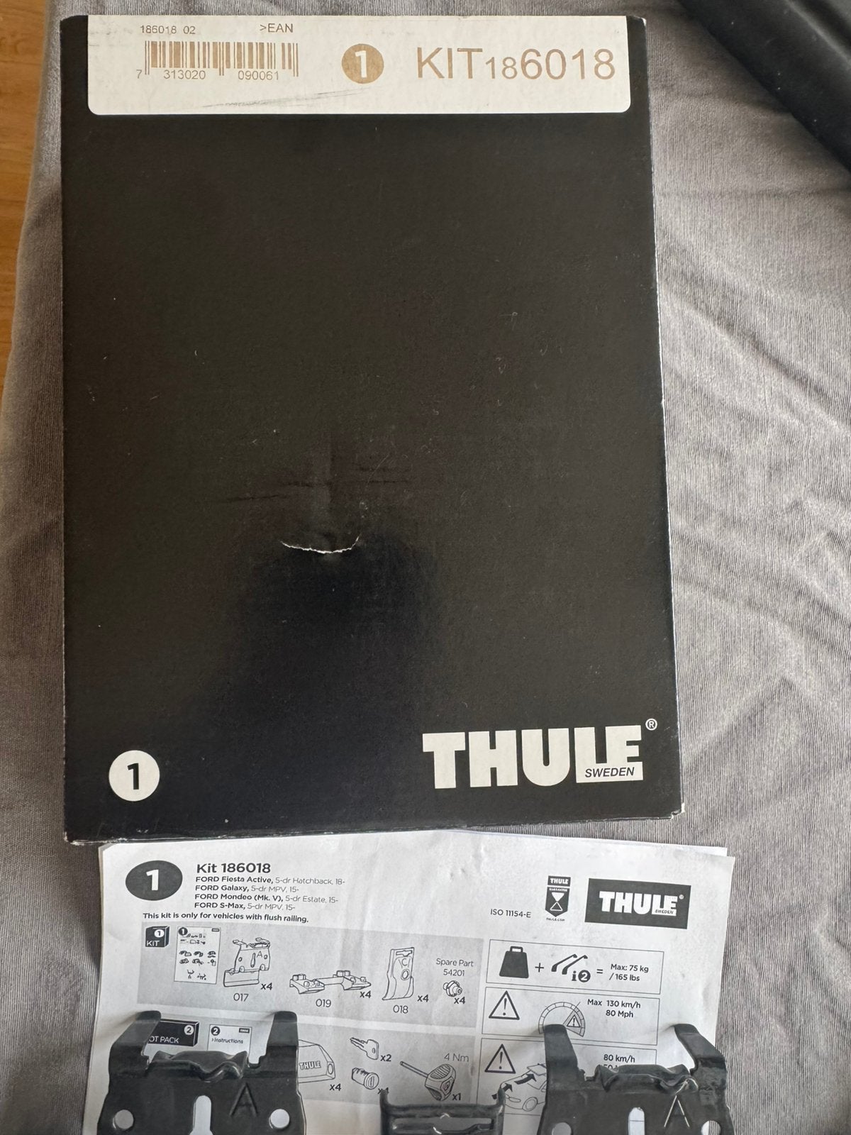 Thule kit 186018 Ford Fiesta, Galaxy, Mondeo, S-Max, Auto diversen, Dakdragers, Ophalen of Verzenden, Gebruikt