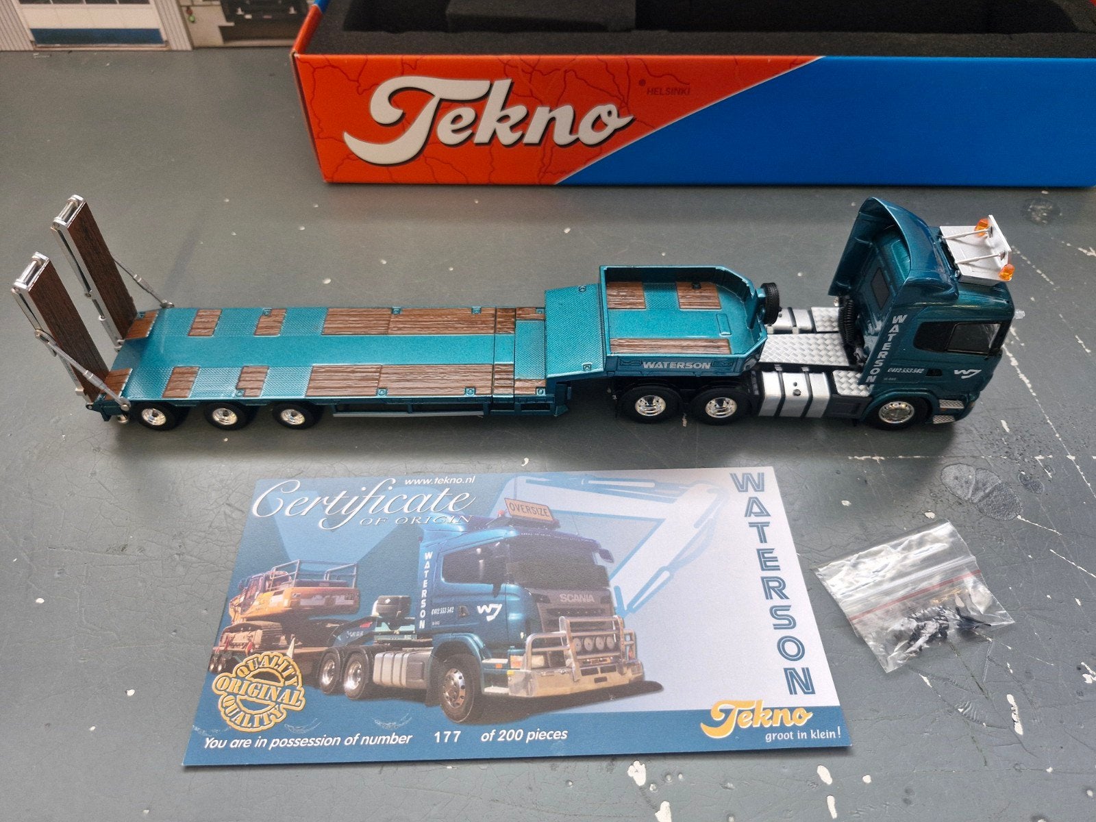 scania met semi dieplader uitschuifbaar met oprijplanken, Ophalen of Verzenden, Zo goed als nieuw