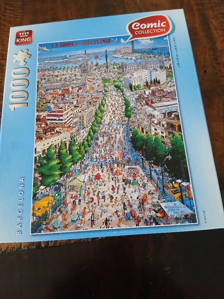 King puzzel Barcelona      1000 stukjes, Ophalen of Verzenden, 500 t/m 1500 stukjes, Gebruikt, Legpuzzel