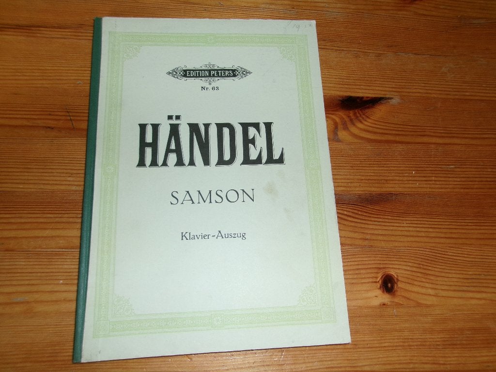 Handel - samson oratorium, Muziek en Instrumenten, Bladmuziek, Klassiek, Ophalen of Verzenden, Artiest of Componist, Gebruikt