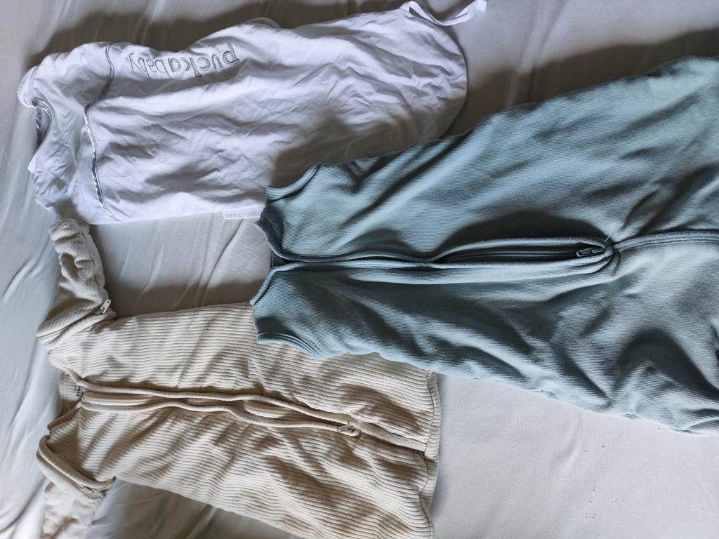 Drie babyslaapzakken 50 tm 62 Puckababy, prenatal, zeeman, Ophalen of Verzenden, Zo goed als nieuw, Maat 50
