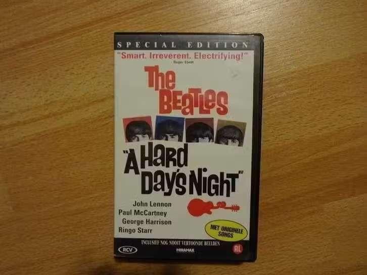 VHS The Beatles - A Hard Day's Night, Alle leeftijden, Ophalen of Verzenden, Zo goed als nieuw, Muziek en Concerten