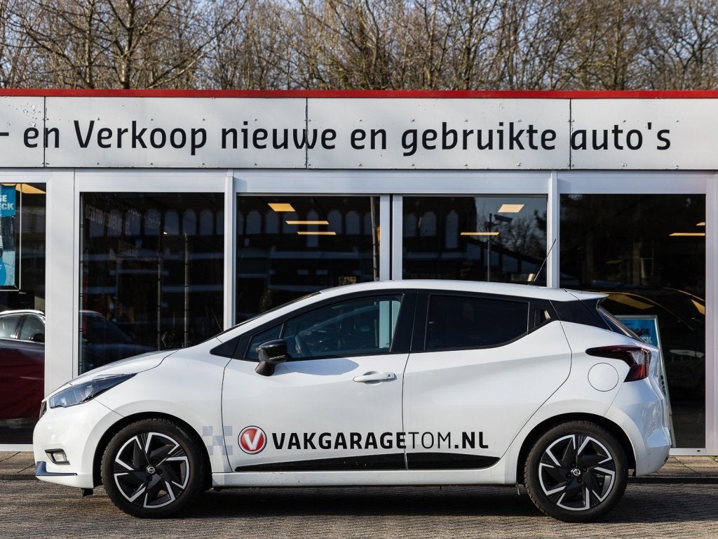 Nissan Micra 1.0 IG-T N-Design (bj 2022), Stof, Gebruikt, Euro 6, Wit