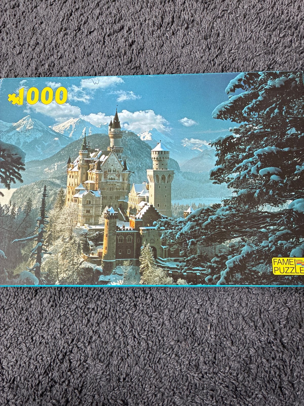 FAME PUZZLE - Kasteel Neuschwanstein - 1000 stukjes, Hobby en Vrije tijd, Ophalen, 500 t/m 1500 stukjes, Gebruikt, Legpuzzel