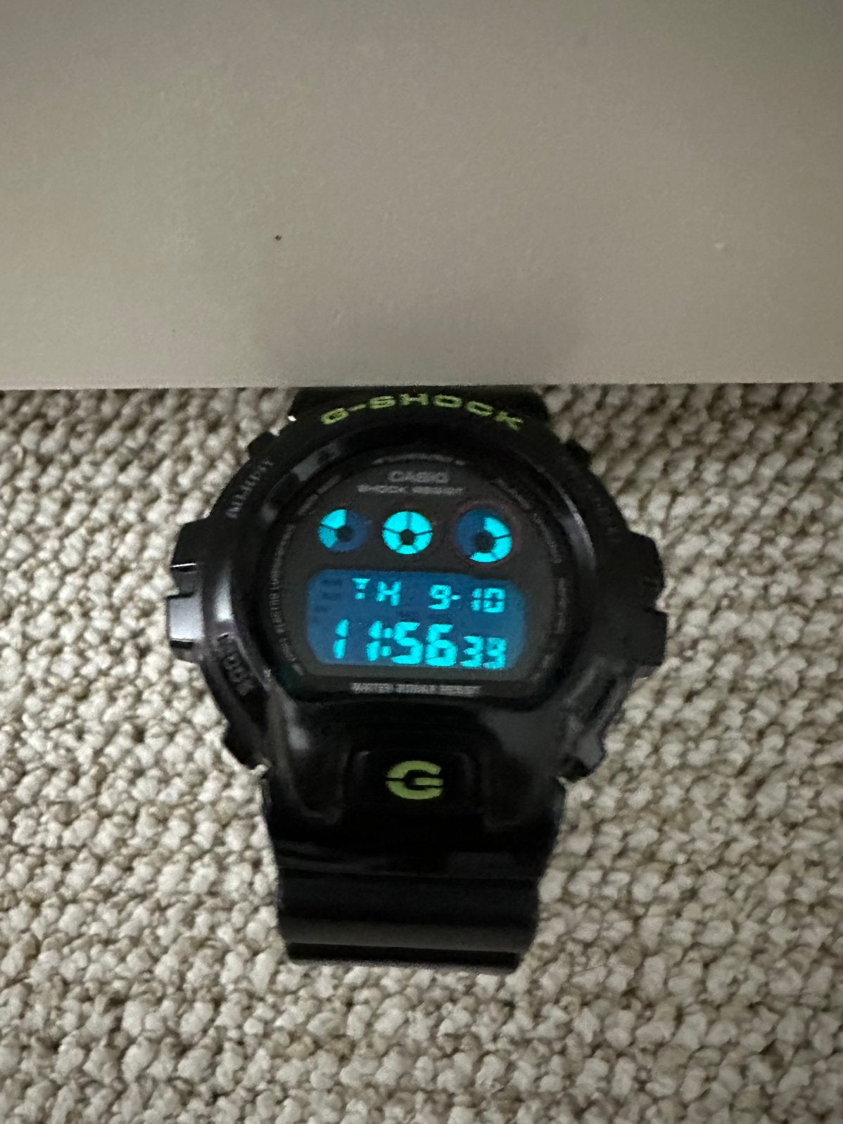CASIO G-Shock 3230 DW-6900SN Chronograph Zwart Horloge ZGAN, Ophalen of Verzenden, Zo goed als nieuw, Zwart, Casio G-Shock