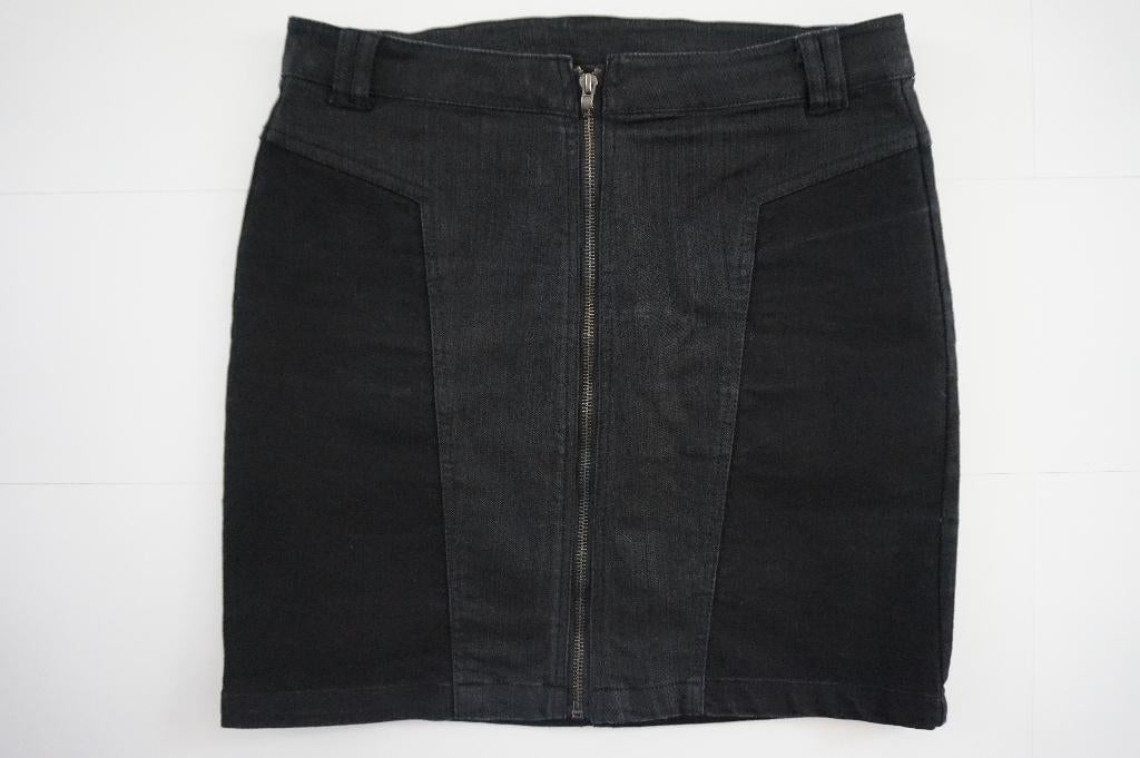 Vero Moda Jeans korte rok minirok zwart denim met rits mt 40, Maat 38/40 (M), Vero Moda, Zwart, Ophalen of Verzenden
