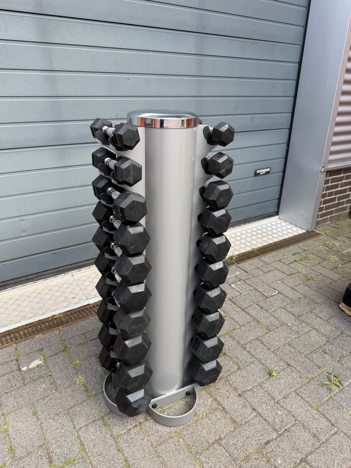 Hexa Dumbells Set 1kg t/m 10kg + Dumbells Toren, Ophalen, Zo goed als nieuw, Dumbbell